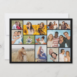 Create Your Own 12 Photo Collage Greeting Card