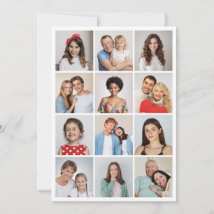 Create Your Own 12 Photo Collage Greeting Card