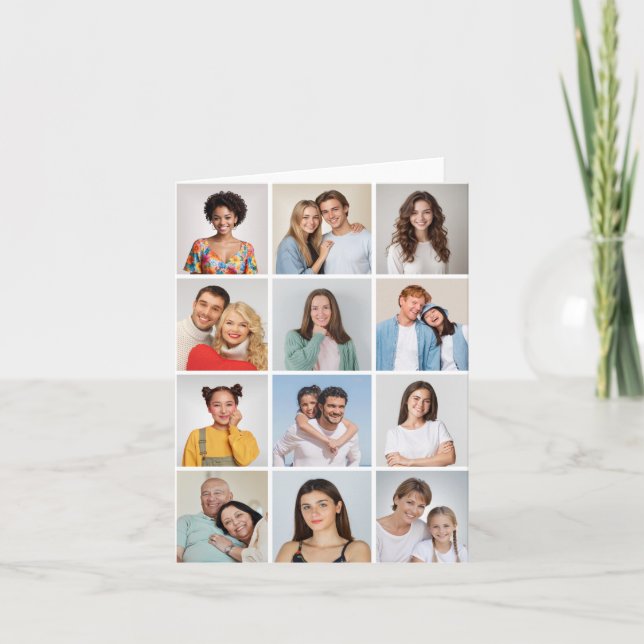 Create Your Own 12 Photo Collage Invitation (Front)