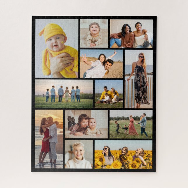 Create Your Own 12 Photo Collage Jigsaw Puzzle (Vertical)