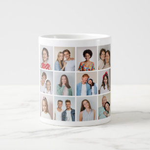 Create Your Own 12 Photo Collage Large Coffee Mug