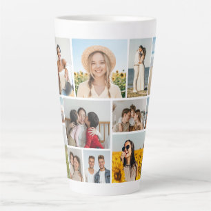 Create Your Own 12 Photo Collage  Latte Mug