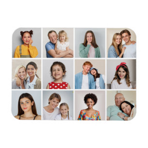 Create Your Own 12 Photo Collage Magnet