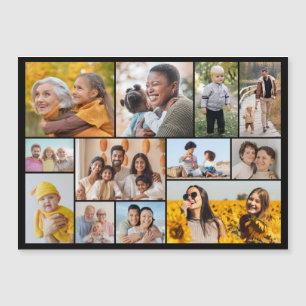 Create Your Own 12 Photo Collage Magnetic Card