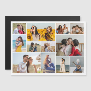 Create Your Own 12 Photo Collage Magnetic Card