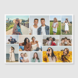 Create Your Own 12 Photo Collage Magnetic Card