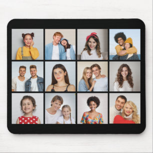 Create Your Own 12 Photo Collage Mouse Pad