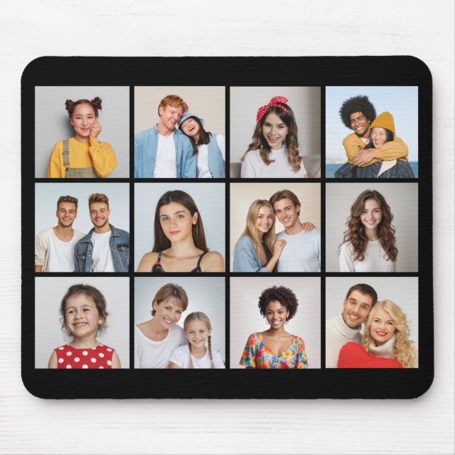 Create Your Own 12 Photo Collage Mouse Pad (Front)
