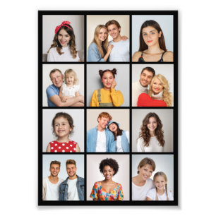 Create Your Own 12 Photo Collage Photo Enlargement Print