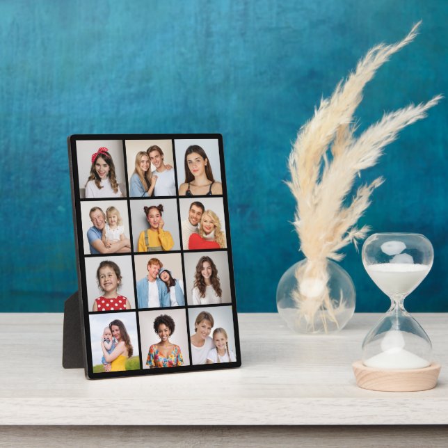 Create Your Own 12 Photo Collage Plaque (Side)