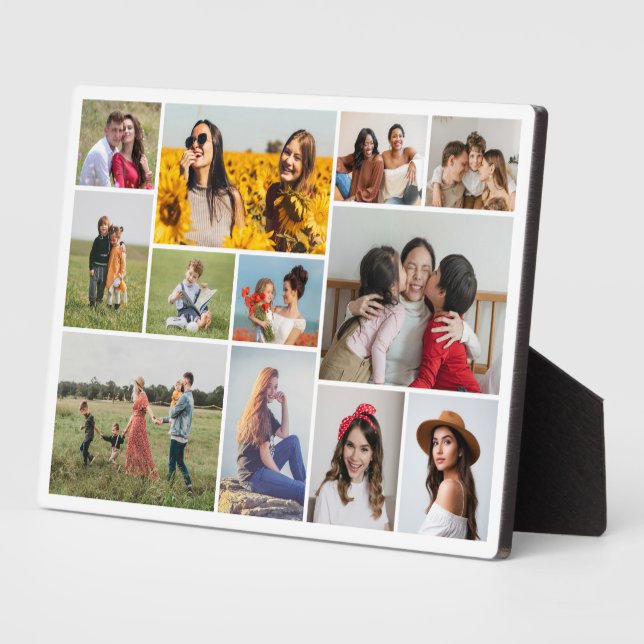 Create Your Own 12 Photo Collage Plaque (Side)