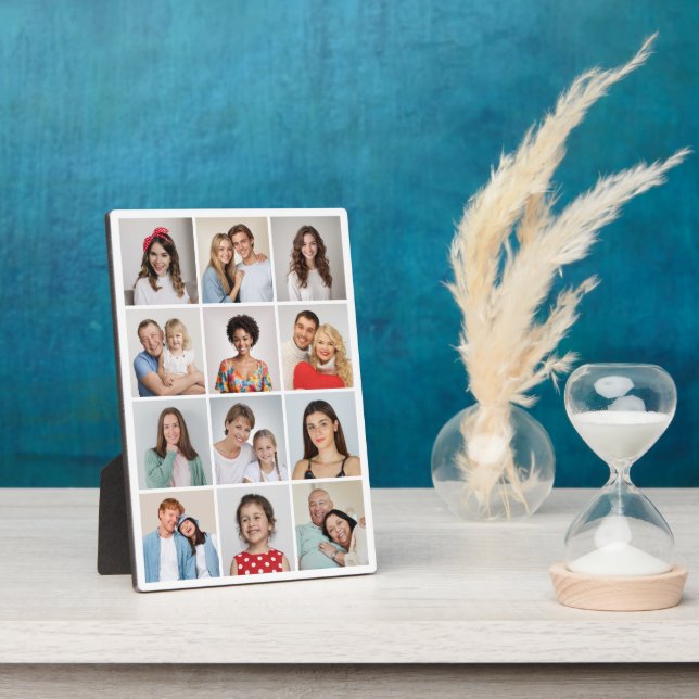 Create Your Own 12 Photo Collage Plaque (Side)