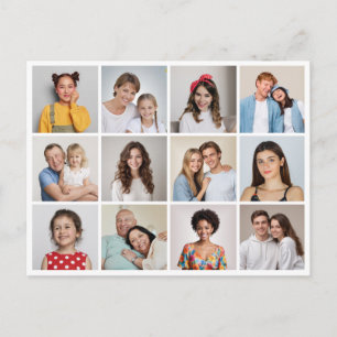 Create Your Own 12 Photo Collage Postcard