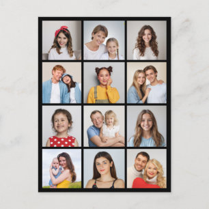 Create Your Own 12 Photo Collage  Postcard