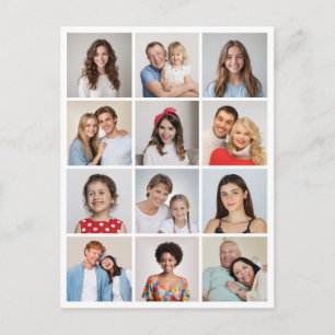 Create Your Own 12 Photo Collage Postcard