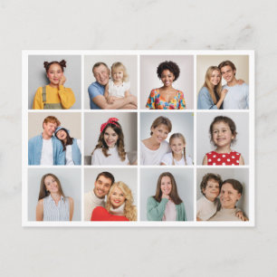 Create Your Own 12 Photo Collage Postcard