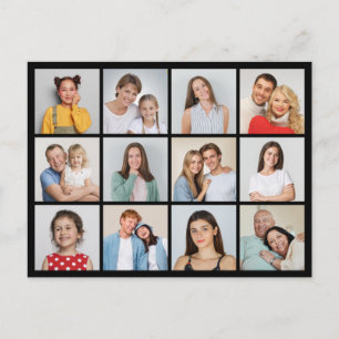 Create Your Own 12 Photo Collage Postcard