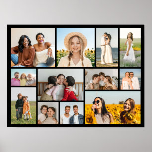Create Your Own 12 Photo Collage Poster