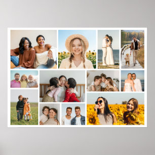 Create Your Own 12 Photo Collage Poster