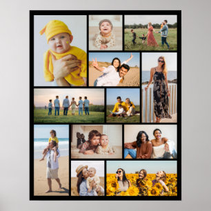 Create Your Own 12 Photo Collage  Poster