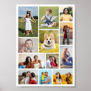 Create Your Own 12 Photo Collage Poster