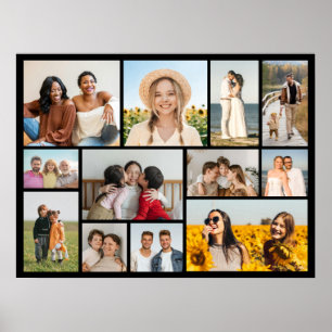 Create Your Own 12 Photo Collage Poster