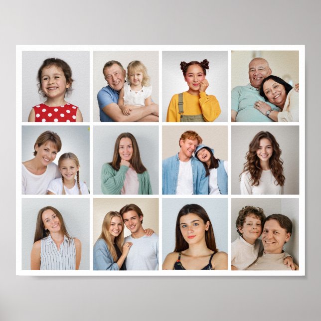 Create Your Own 12 Photo Collage  Poster (Front)