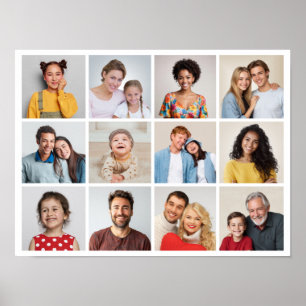 Create Your Own 12 Photo Collage Poster