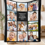 Create Your Own 12 Photo Collage Simple Picture Fleece Blanket<br><div class="desc">Modern Family Photo Collage Blanket Wrap yourself in warmth and cherished memories with our Modern Family Photo Collage Blanket. This cosy and stylish blanket is the perfect way to celebrate and display the moments that matter most, making it an ideal gift for grandparents, friends, or any dog lover. Key Features...</div>