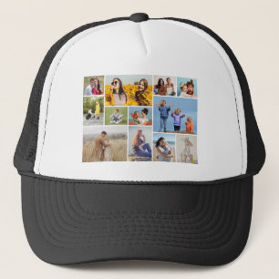 Create Your Own 12 Photo Collage Trucker Hat
