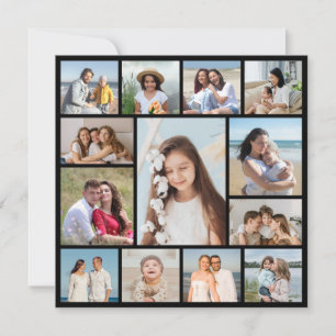 Create Your Own 13 Photo Collage Flat Card