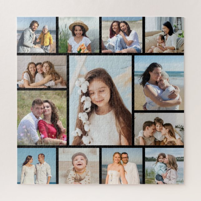 Create Your Own 13 Photo Collage Jigsaw Puzzle (Vertical)