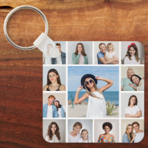 Create Your Own 13 Photo Collage Key Ring
