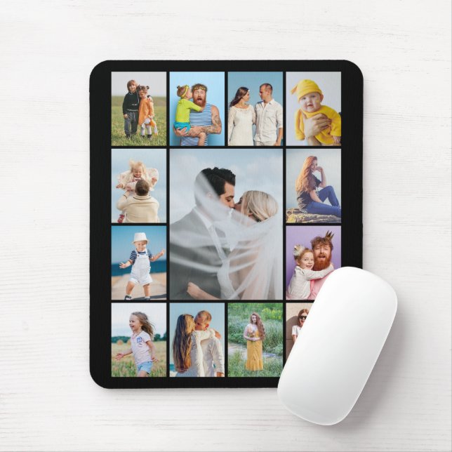 Create Your Own 13 Photo Collage Mouse Pad (With Mouse)