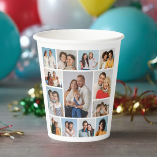 Create Your Own 13 Photo Collage Paper Cups