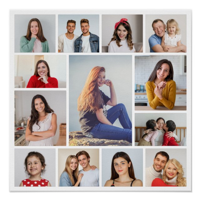 Create Your Own 13 Photo Collage Poster (Front)