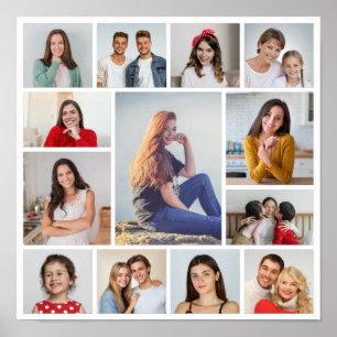 Create Your Own 13 Photo Collage Poster