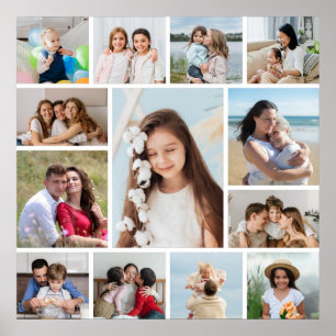 Create Your Own 13 Photo Collage Poster