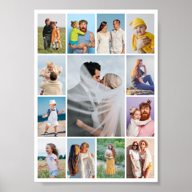 Create Your Own 13 Photo Collage Poster (Front)