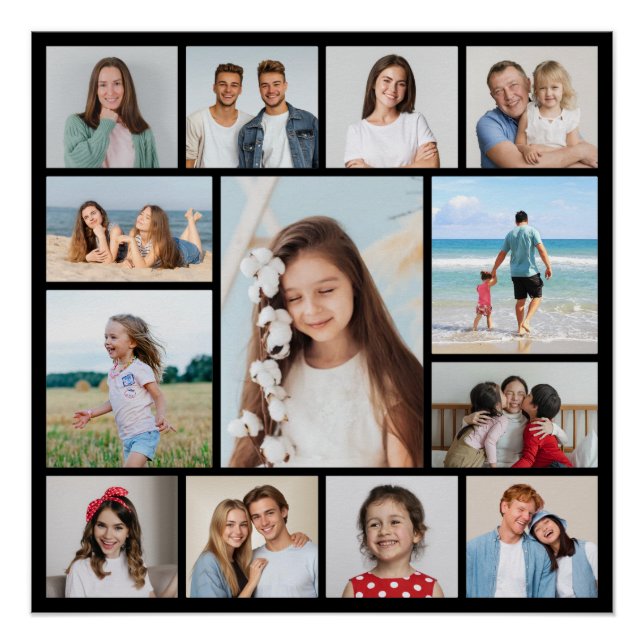 Create Your Own 13 Photo Collage Poster (Front)