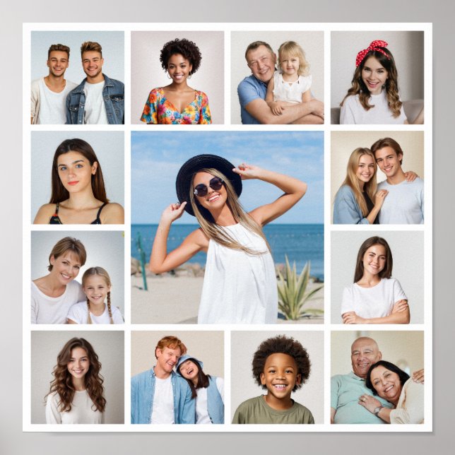 Create Your Own 13 Photo Collage  Poster (Front)
