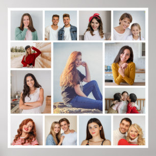 Create Your Own 13 Photo Collage Poster