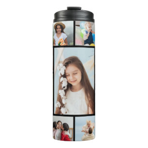 Create Your Own 13 Photo Collage Thermal Tumbler