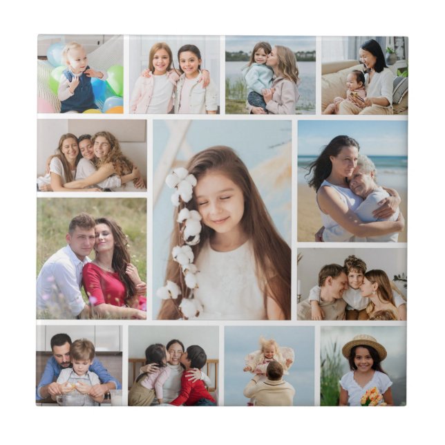 Create Your Own 13 Photo Collage Tile (Front)