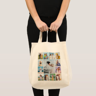 Create Your Own 13 Photo Collage Tote Bag