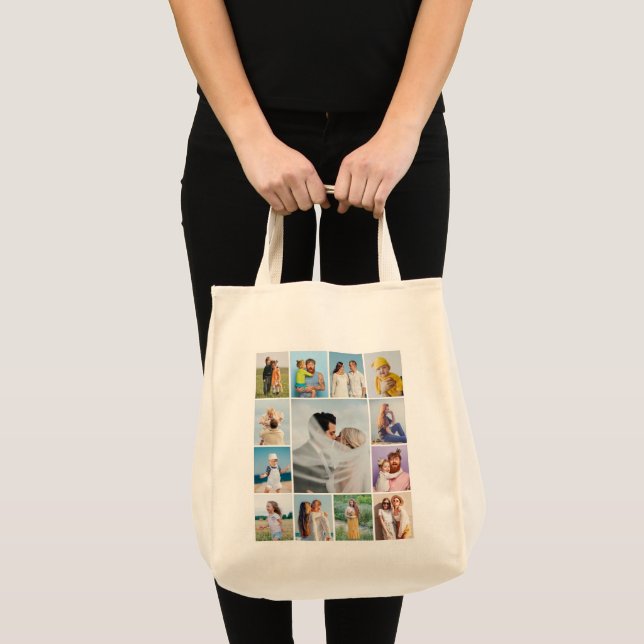 Create Your Own 13 Photo Collage Tote Bag (Front (Product))