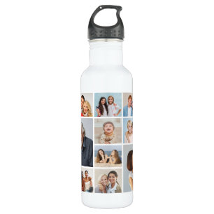 Create Your Own 14 Photo Collage 710 Ml Water Bottle