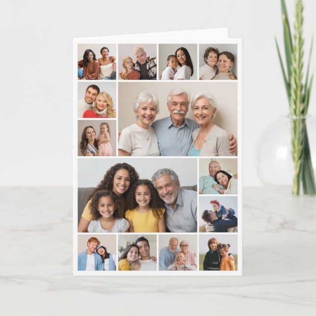 Create Your Own 14 Photo Collage Card (Front)