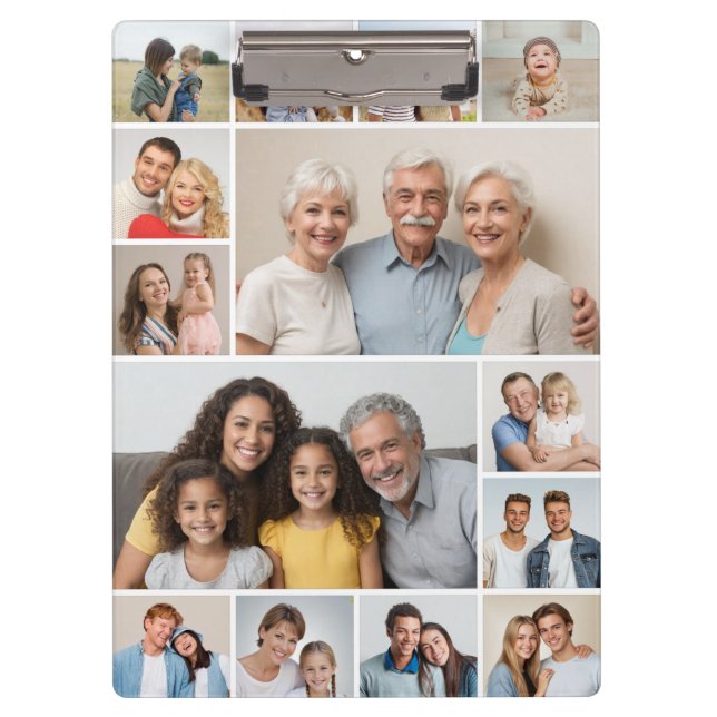 Create Your Own 14 Photo Collage Clipboard (Front)