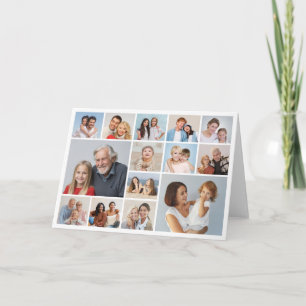 Create Your Own 14 Photo Collage Greeting Card